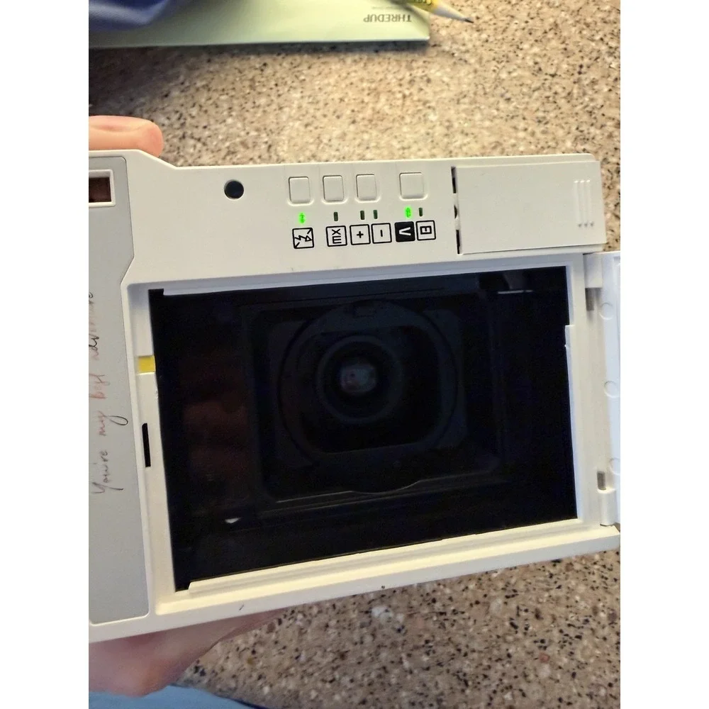 Lomography Lomo'Instant Camera The Adventure Challenge White Instax Powers On